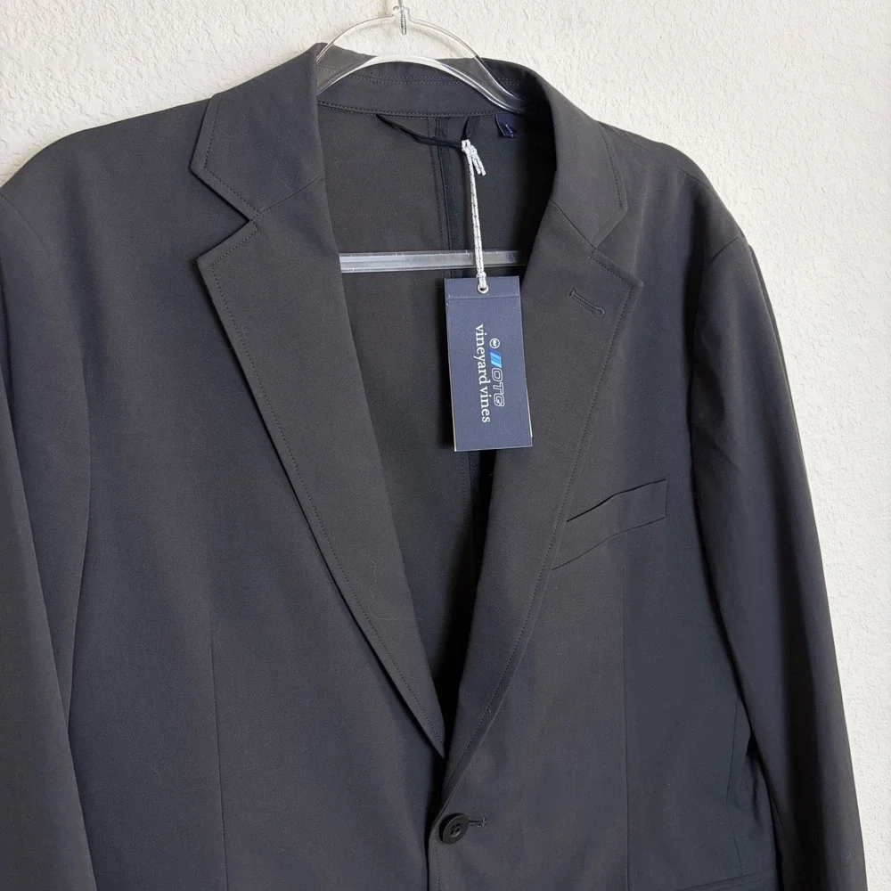 NEW Vineyard Vines OTG Lightweight On-The-Go Blazer Dark Night Grey 38R Travel